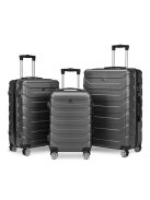 BeComfort L03-G 3 db-os, ABS, guruló, szürke bőrönd szett (55cm+65cm+75cm)