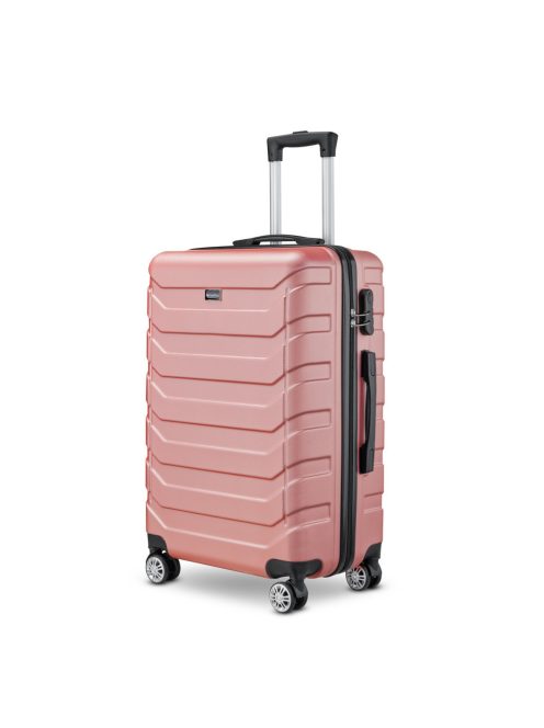 BeComfort L03-R-55, ABS, guruló, rosegold bőrönd 55 cm
