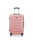 BeComfort L03-R-55, ABS, guruló, rosegold bőrönd 55 cm