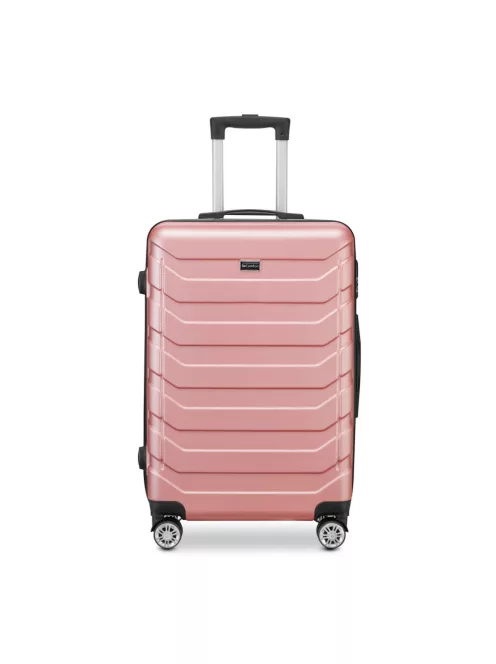 BeComfort L03-R-75, ABS, guruló, rosegold bőrönd 75 cm