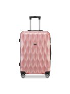 BeComfort L04-R-55, ABS, guruló, rosegold bőrönd 55 cm