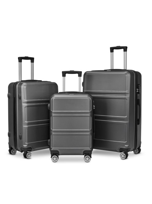 BeComfort L05-G 3 db-os, ABS, guruló, szürke bőrönd szett (55cm+65cm+75cm)