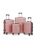 BeComfort L06-R 4 db-os, ABS, guruló, rosegold bőrönd szett (45cm+55cm+65cm+75cm)