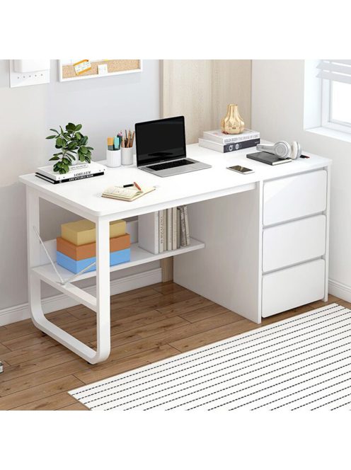 Fiókos íróasztal 100x50x73,5cm fehér LG04-100