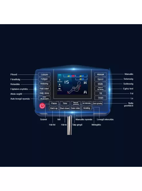Asaka MC-800PRO-BLUE masszázsfotel
