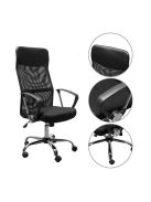 BeComfort OC03 ergonómikus modern irodai szék forgószék karfa gerinctámasz fekete