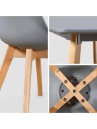 Étkezőszék skandináv dizájn szürke BC OC104-Grey