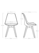 Étkezőszék skandináv dizájn szürke BC OC104-Grey