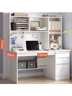   Polcos íróasztal fiókokkal tárolóval 120x45cm fehér OT-506-White