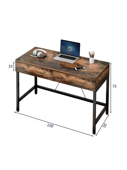 Íróasztal fiókkal 100 x 50 x 75 cm barna OT-601-B
