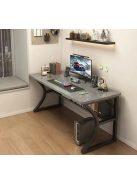Gamer asztal minőségi íróasztal szürke 140x60x75 cm OTC-G3