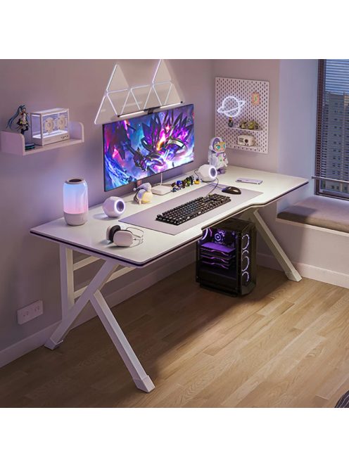 Gamer asztal minőségi íróasztal fehér 120x60x75 cm OTK-W1