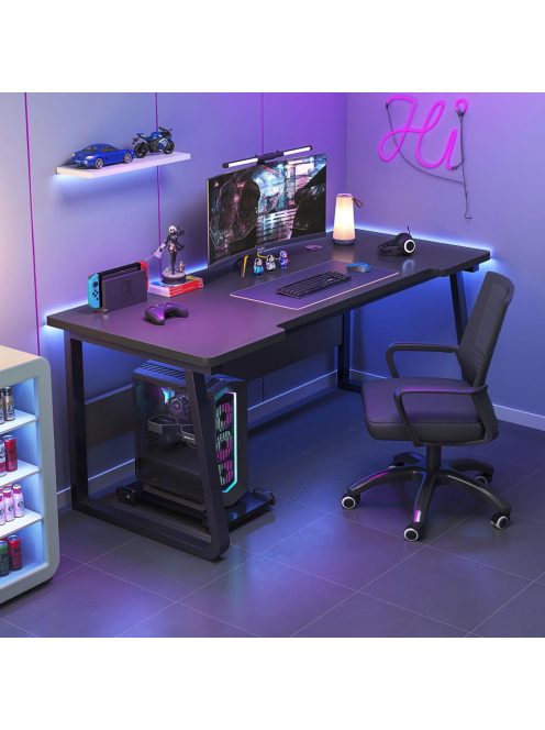 Gamer asztal minőségi íróasztal fekete 120x60x73 cm OTU-B2