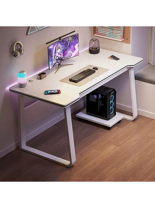 Gamer asztal minőségi íróasztal fehér 120x60x75 cm OTU-W1