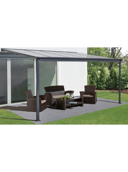 Féltetős alumínium pergola antracit bronz tetővel 303 cm x 312 cm P-312