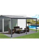 Féltetős alumínium pergola antracit bronz tetővel 303 cm x 435 cm P-435 