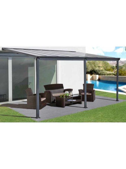 Féltetős alumínium pergola antracit bronz tetővel 303 cm x 435 cm P-435 