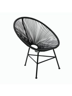 Rattan kerti szék fekete PR-B