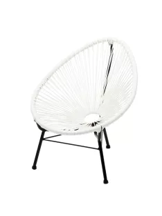 Rattan kerti szék fehér PR-W