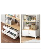Könyvespolc két fiókkal 40x30x150cm fehér PS05-02
