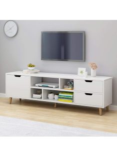   TV-állvány multifunkciós médiaállvány 120x30x38 cm fehér RT01