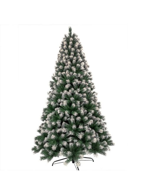 Natura SF-210 karácsonyfa havas műfenyő fém talppal 210 cm