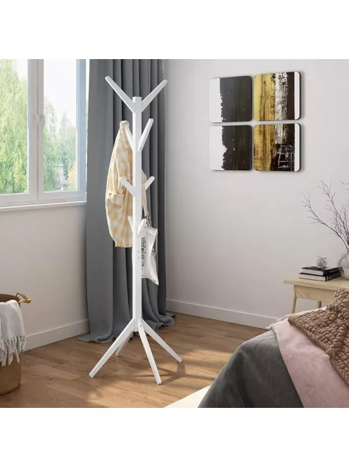 Álló fogas fából ruhafogas 175 x 45 cm SK01-White