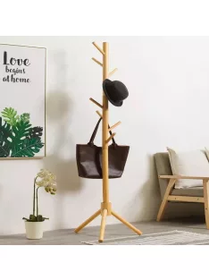 Álló fogas fából ruhafogas 175 x 45 cm SK02-Oak