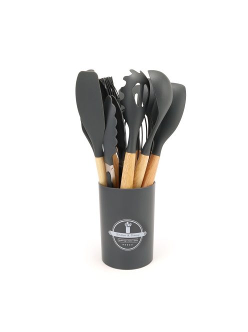 12 részes szilikon konyhai eszközök szürke T08