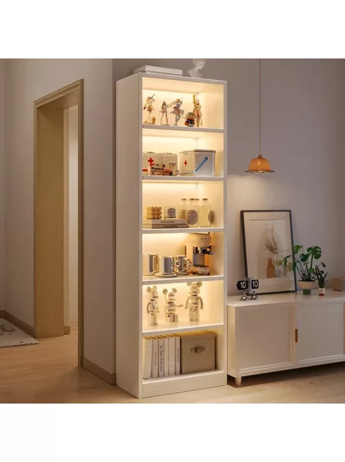 Könyvespolc 40x24x180cm fehér VP01